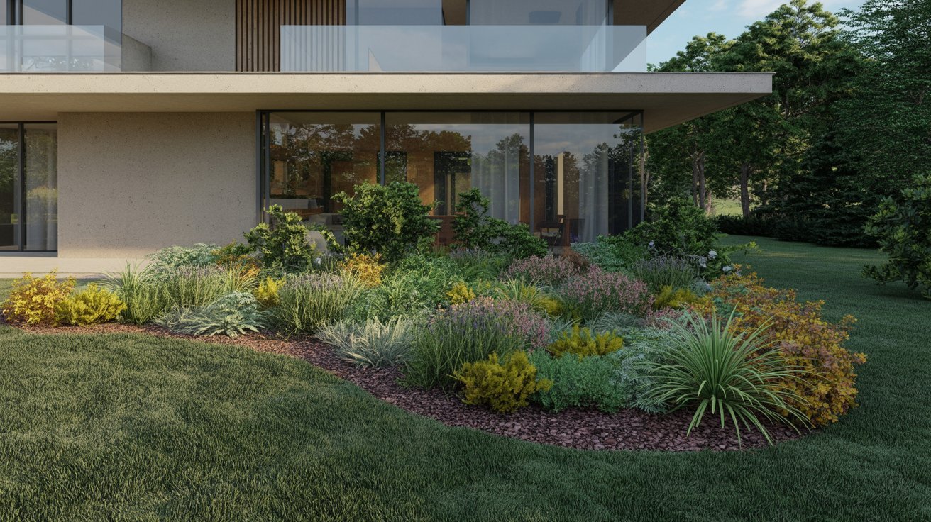 Asymmetrical Natural-Style Planting Design