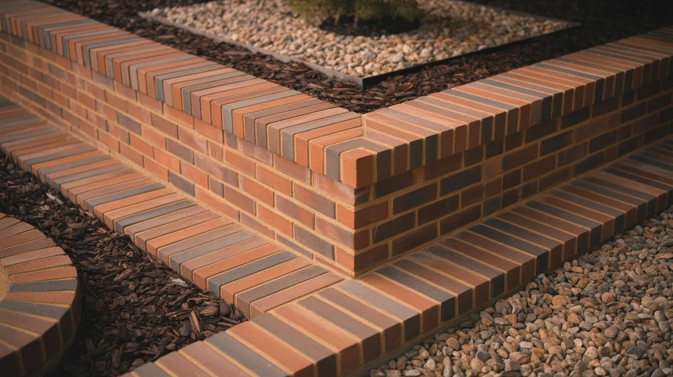 A brick wall featuring a small green plant growing in the center, contrasting with the rough texture of the bricks.