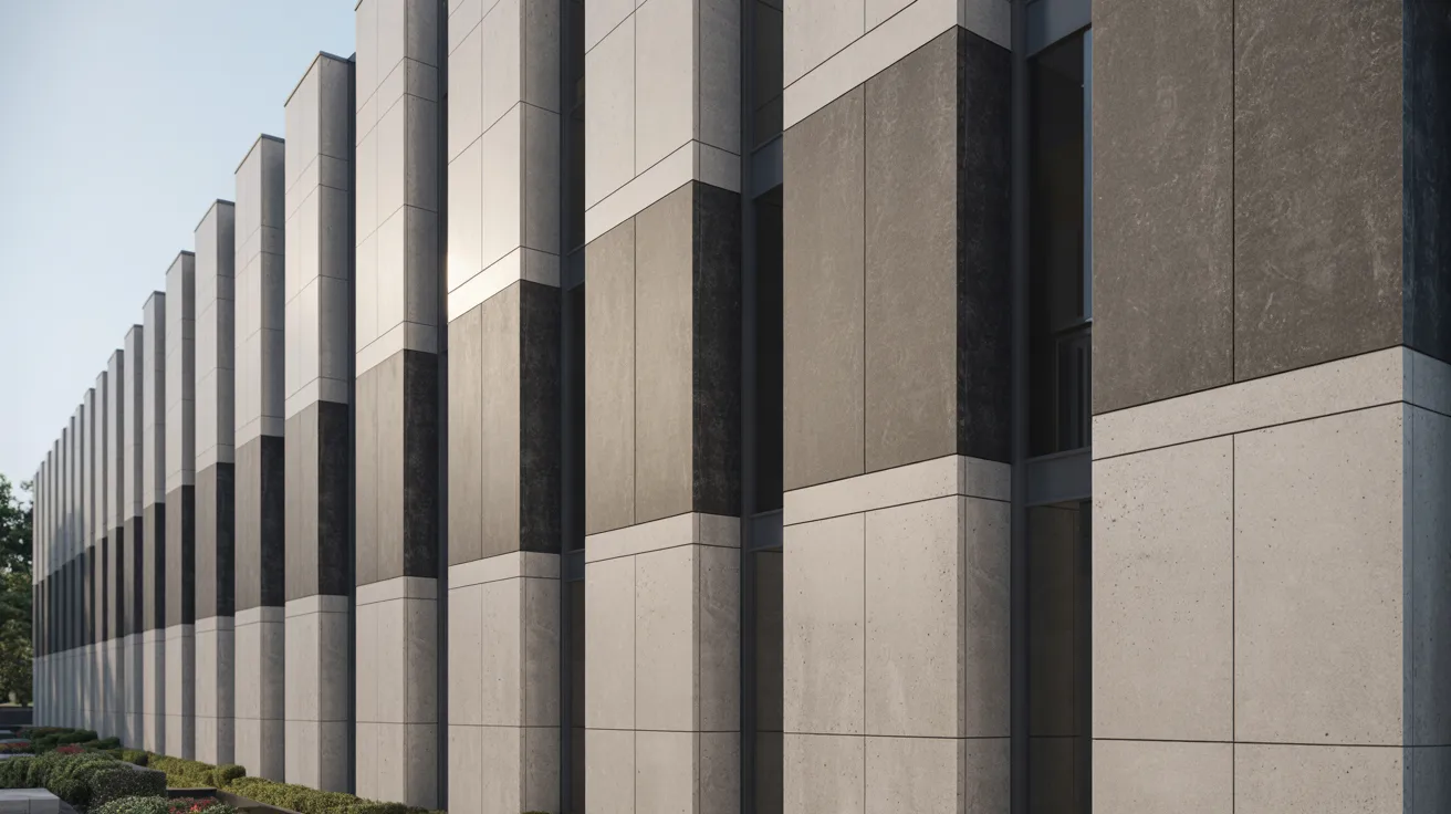 A large building featuring a prominent concrete wall, showcasing its robust architectural design.