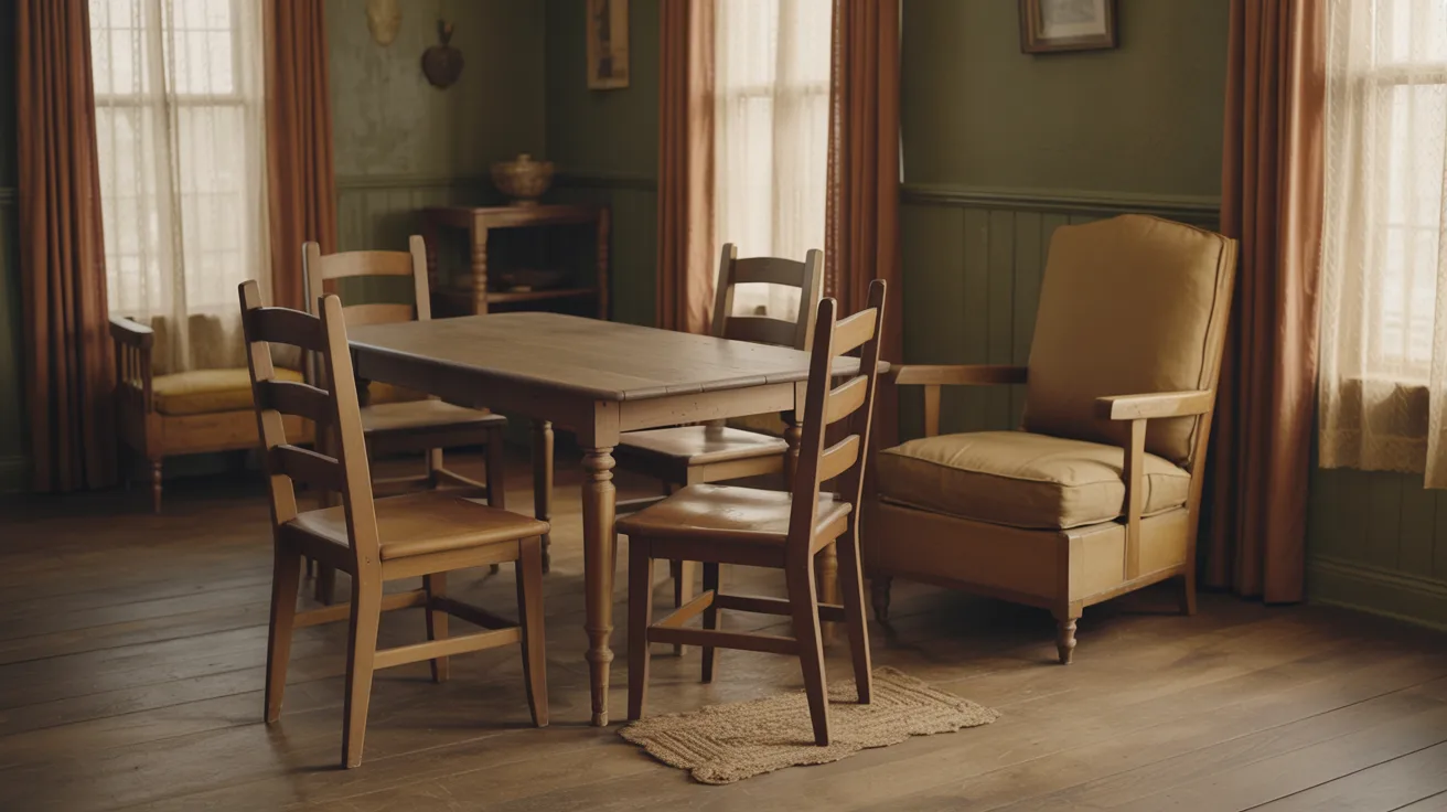 A dining room featuring a table surrounded by several chairs, creating a welcoming atmosphere for meals.