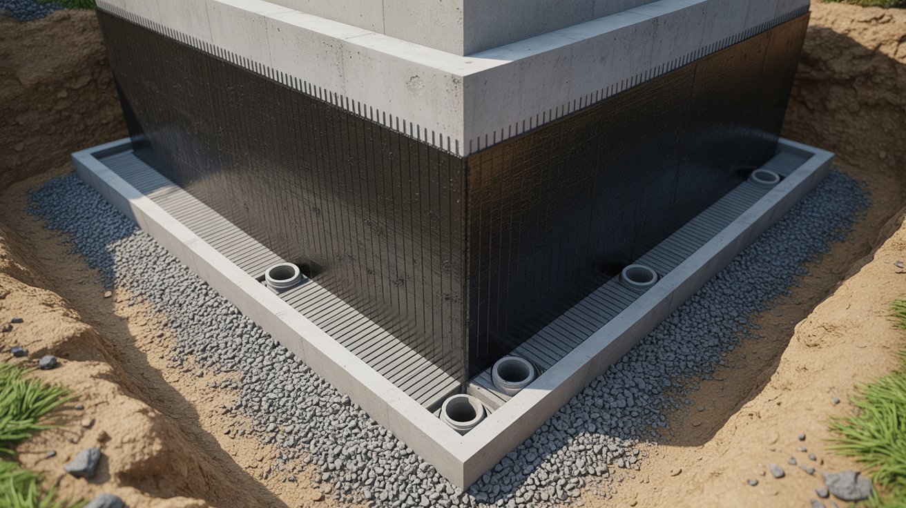 A concrete structure featuring a circular hole in the center, showcasing its unique architectural design.