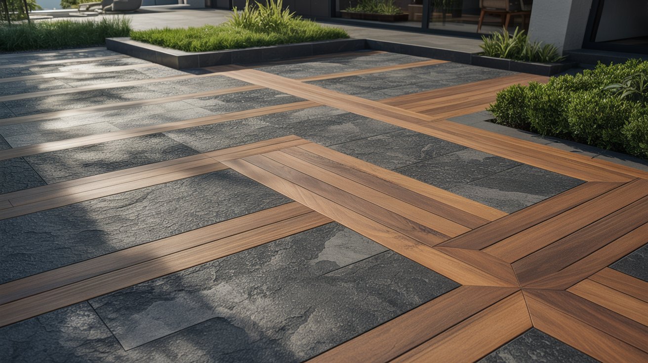  wooden deck featuring a smooth wooden floor, showcasing natural grain patterns and a warm, inviting atmosphere.