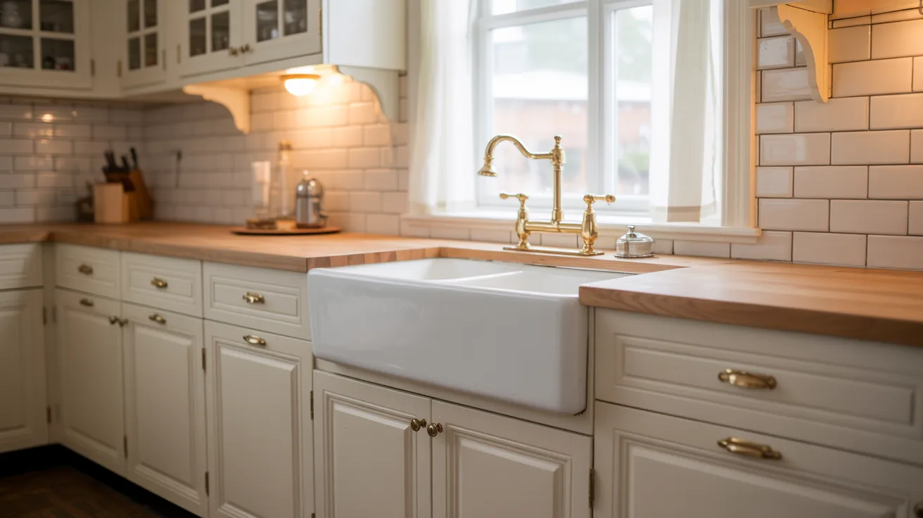  A modern kitchen featuring white cabinets and a stainless steel sink, creating a bright and clean atmosphere.