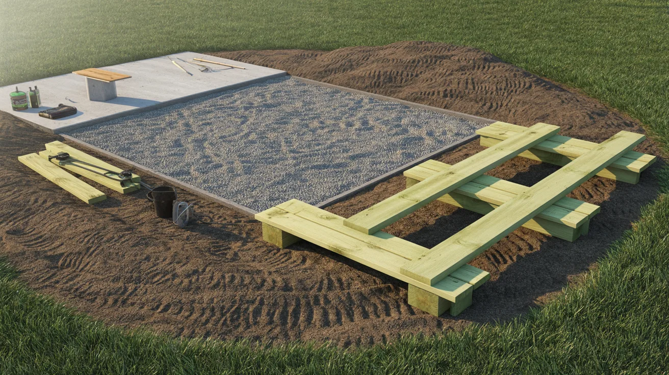 A backyard pool surrounded by a wooden fence and featuring a wooden bench for seating.