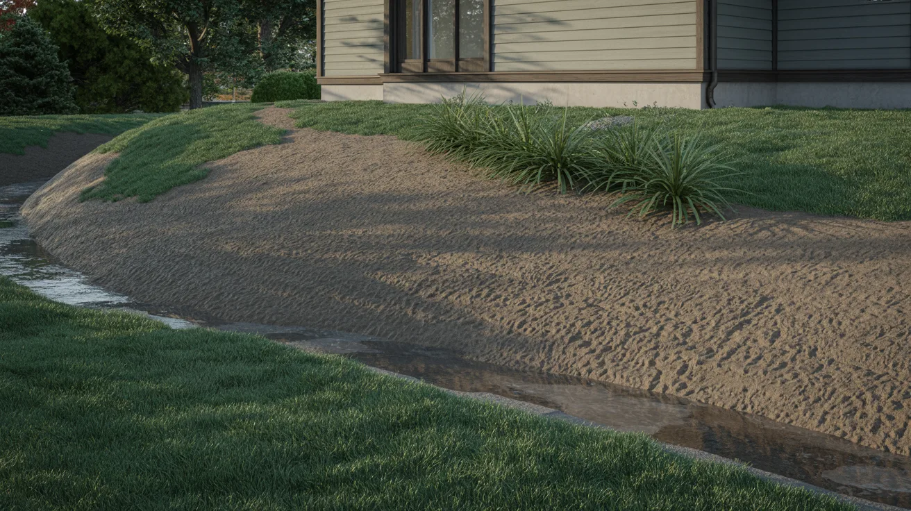 A house situated with a stream flowing through its yard, surrounded by greenery and natural scenery.