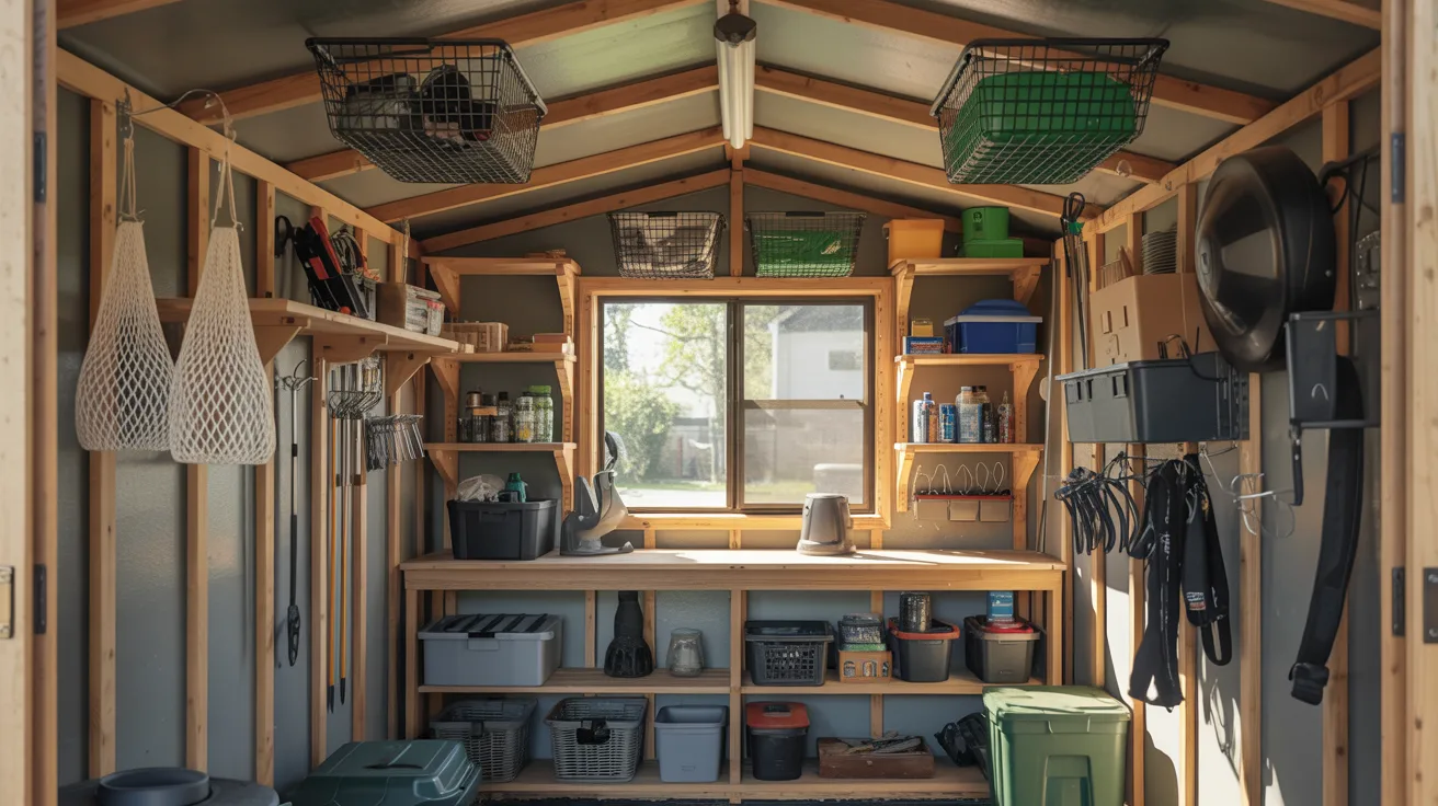 Shed with Hanging Storage