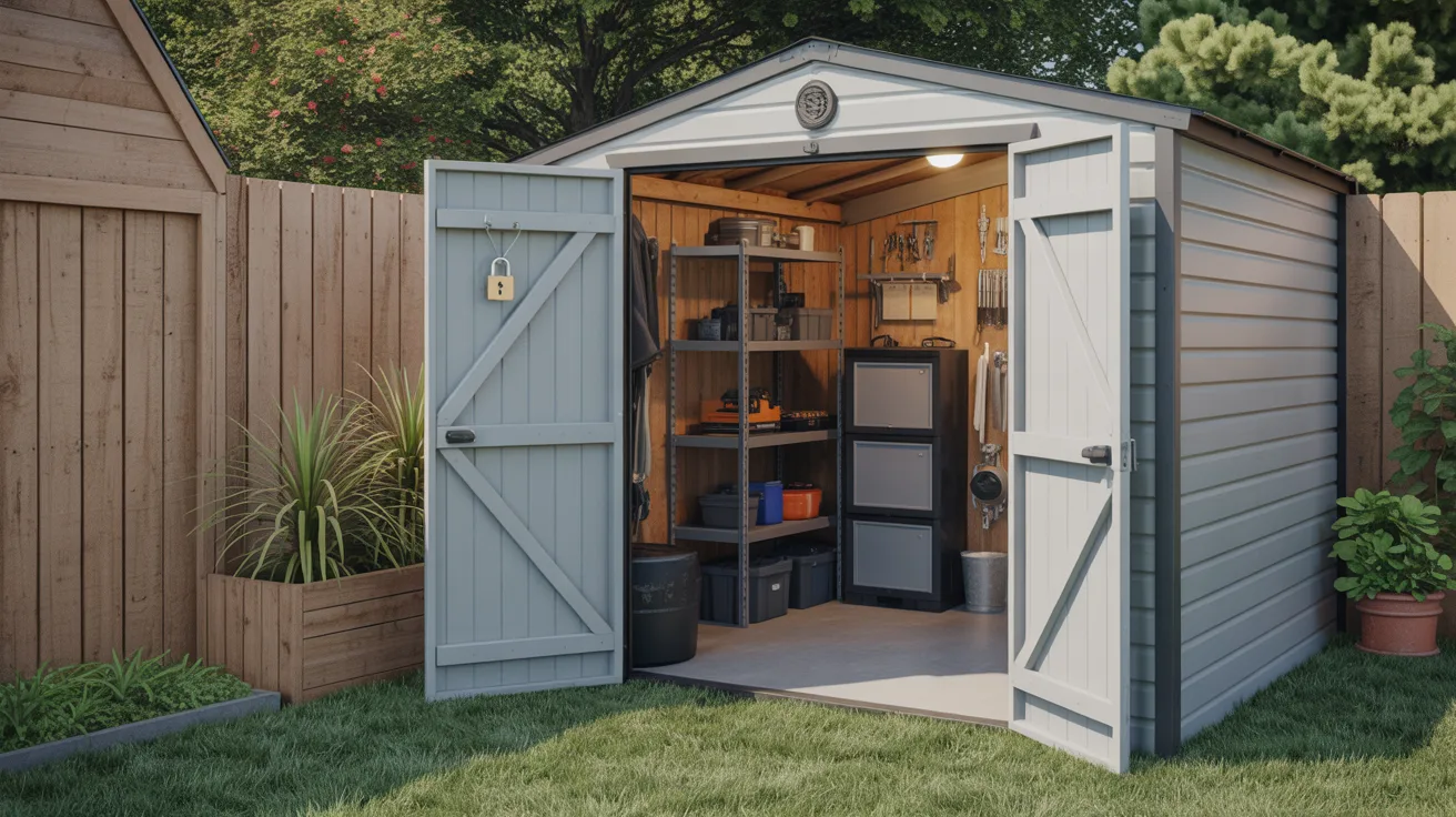 Shed with Lockable Storage