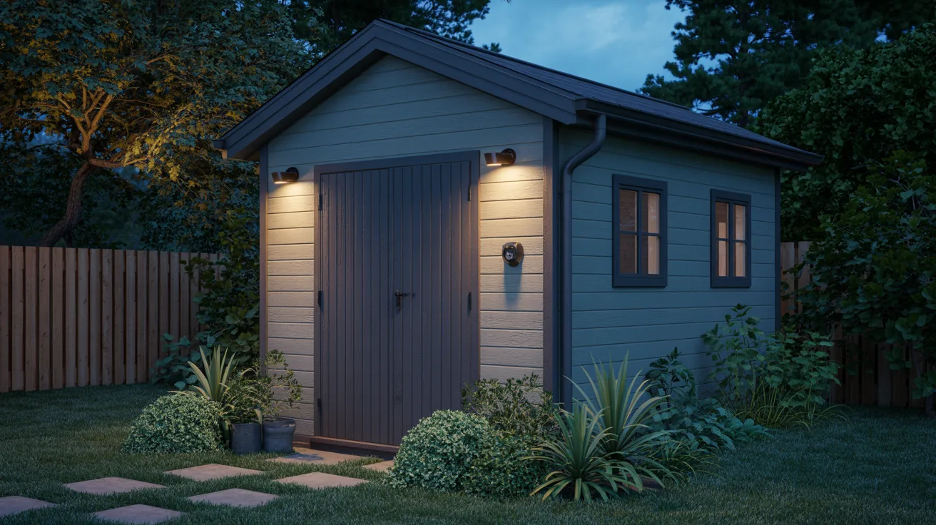 Shed with Outdoor Lighting
