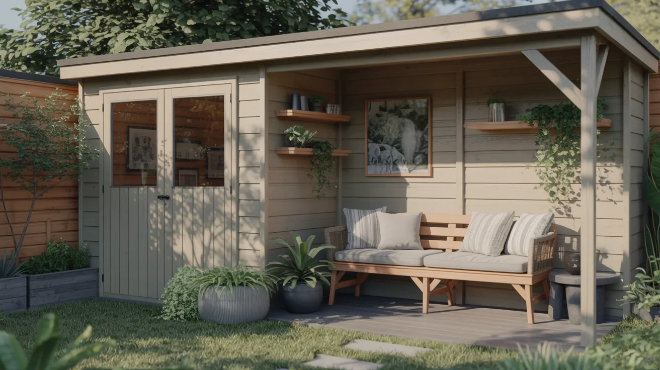 Shed with Outdoor Seating Area
