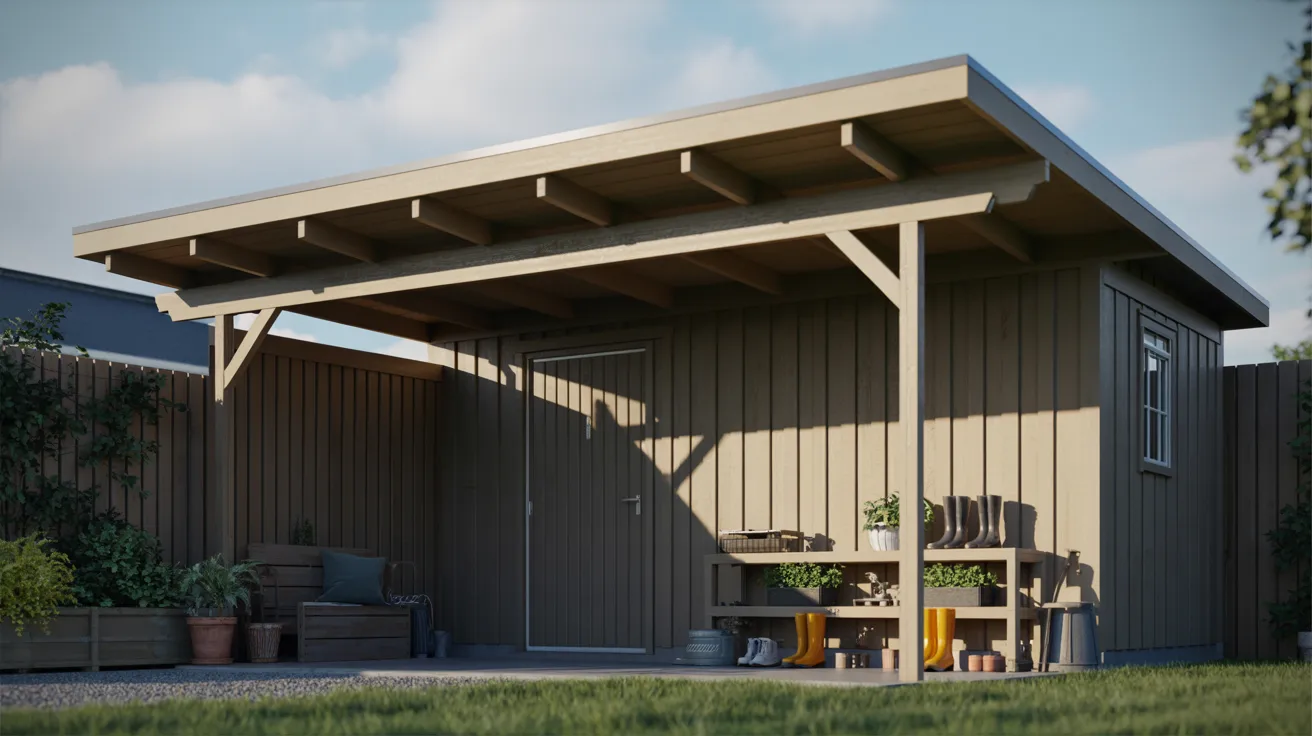 Shed with Overhang Roof