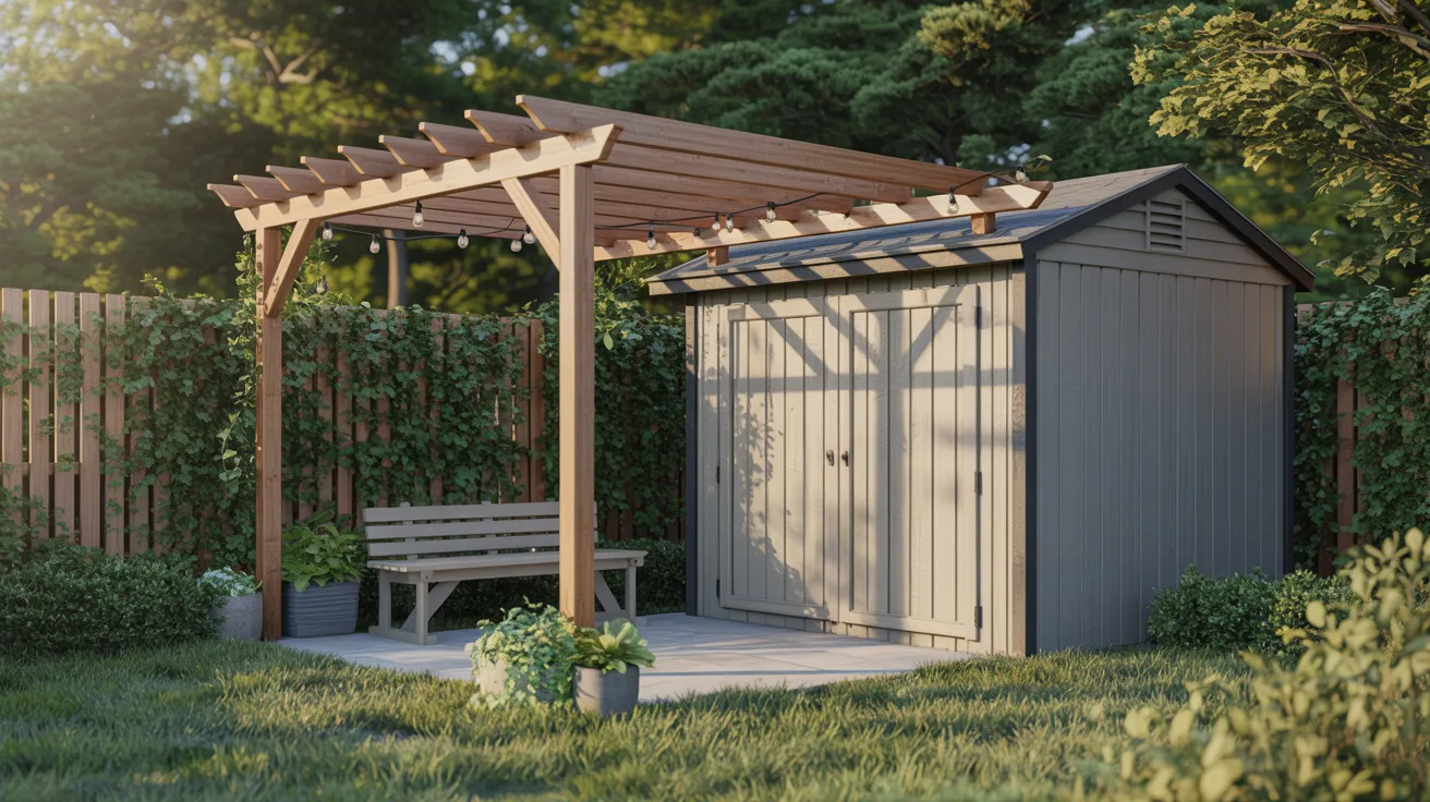 Shed with Pergola