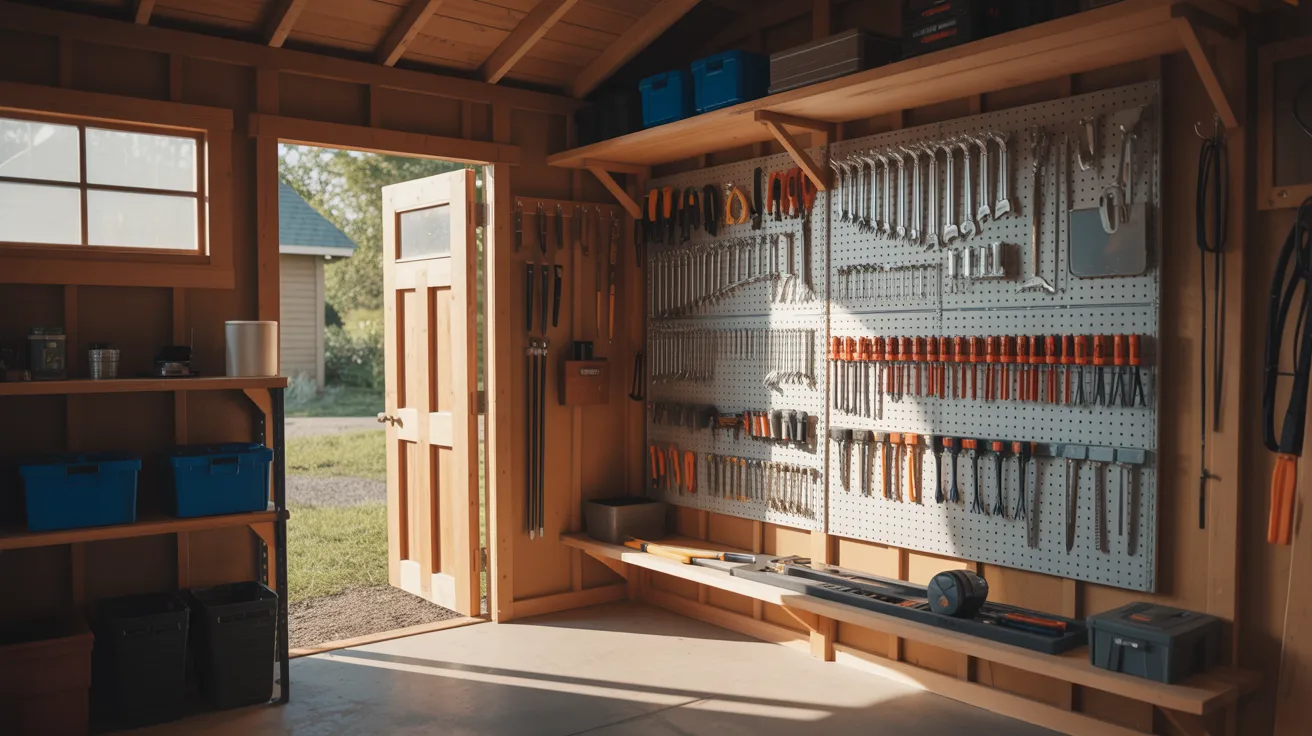 Shed with Tool Wall