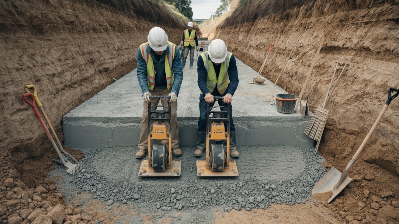 Step 2: Base Preparation and Soil Compaction