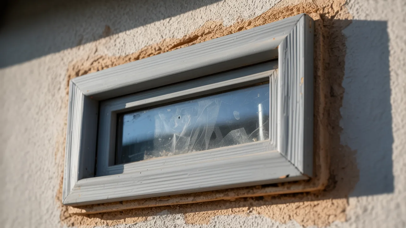A window set into the side of a wall, allowing light to enter the interior space.