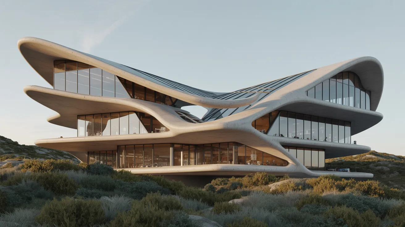 A futuristic house design by Konstantin Kostov, showcasing innovative architecture and modern materials.