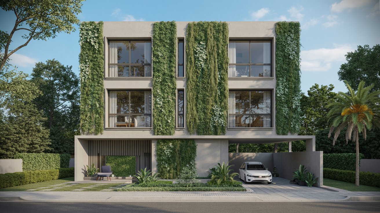 17. Green Front Elevation Design