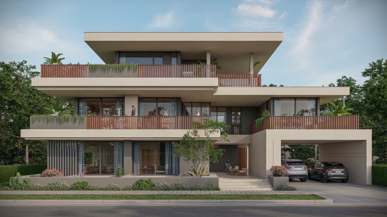 16. Balcony-Focused Elevation