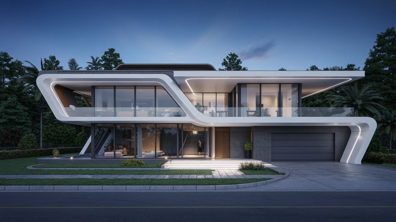 23. Ultra-Modern Futuristic Elevation