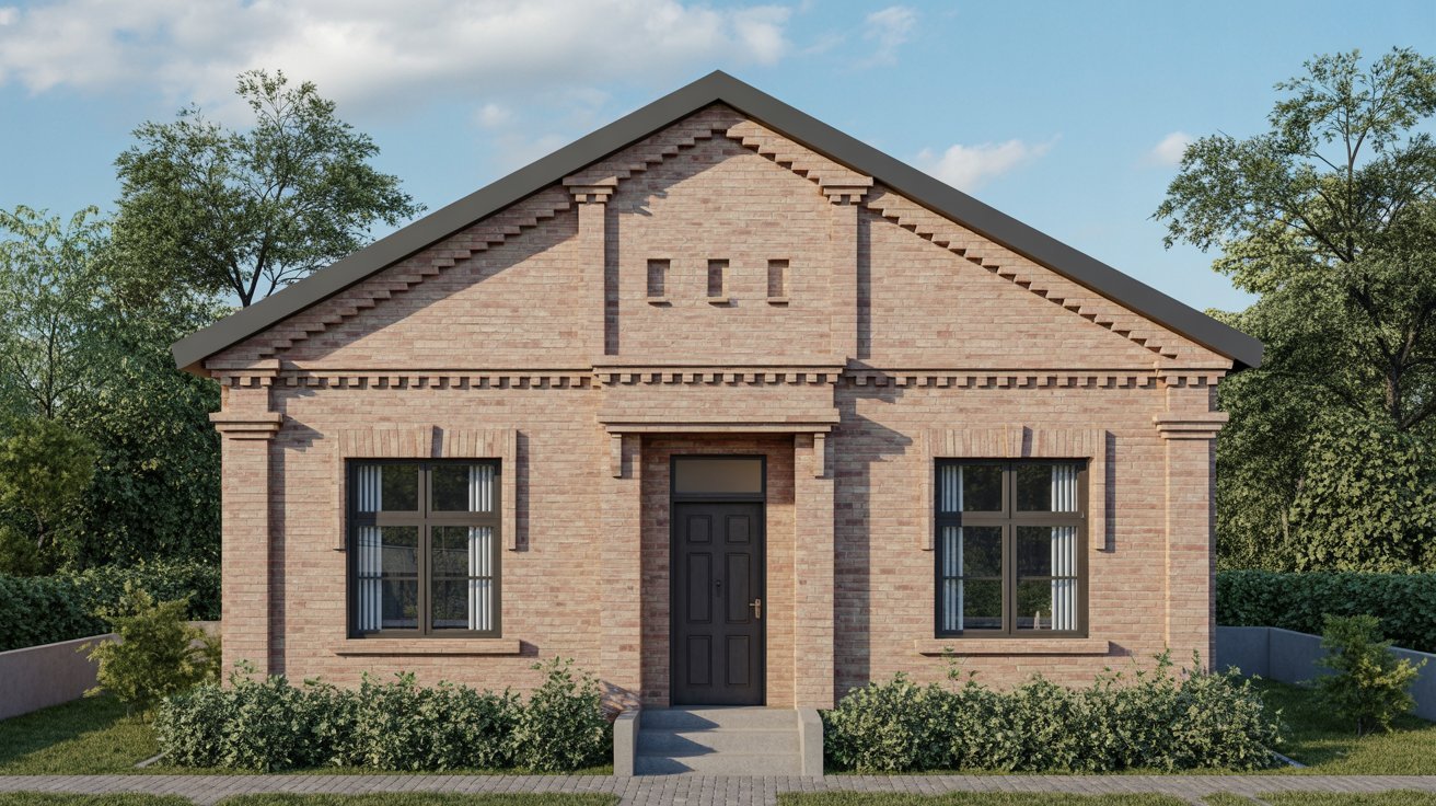 13. Brick Finish Elevation Design