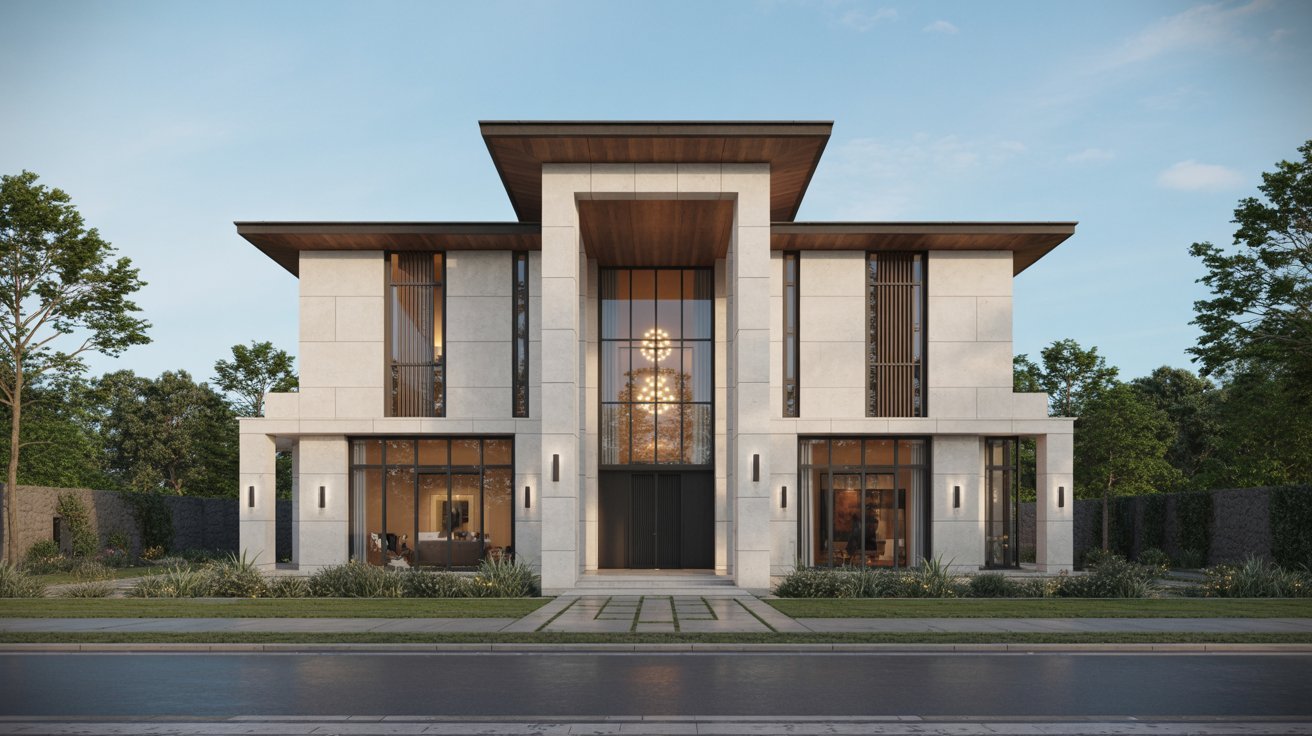 3. Double-Height Entrance Elevation