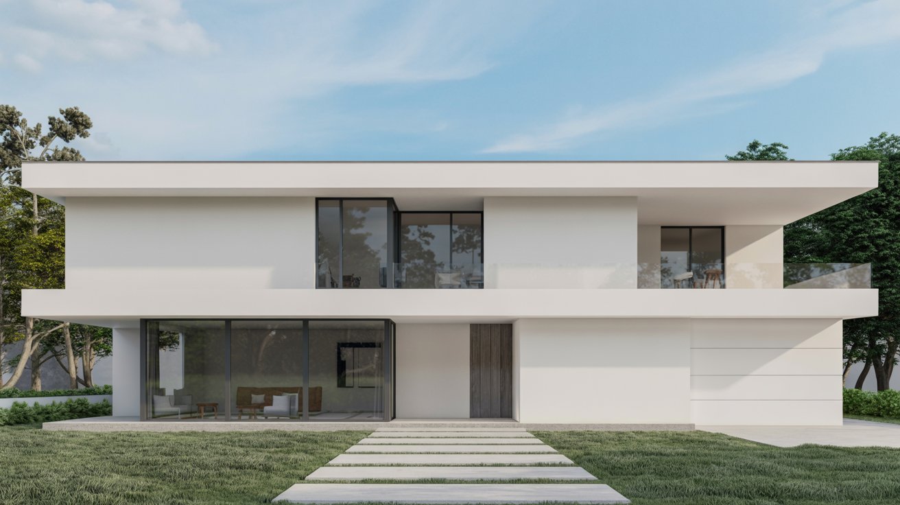 14. White Modern Elevation