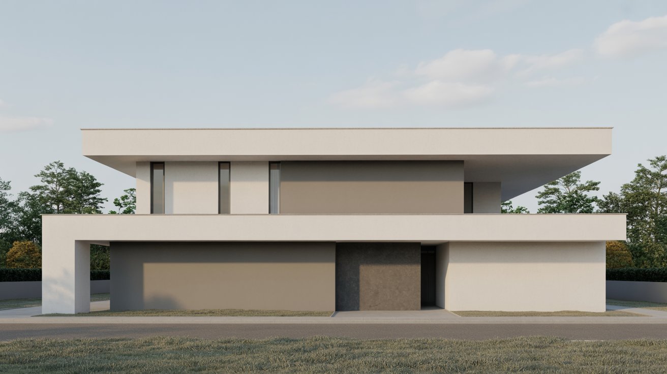 1. Modern Minimalist Front Elevation