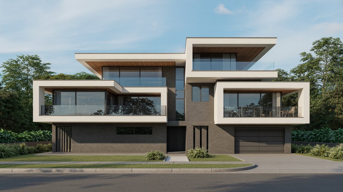 18. Asymmetrical Modern Elevation