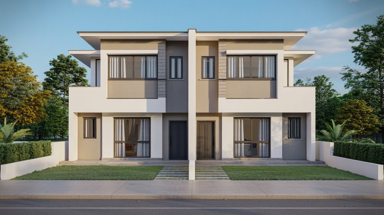 10. Duplex House Elevation Design