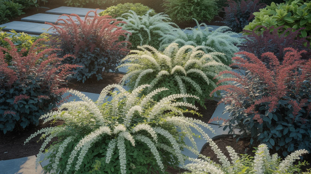  A vibrant garden filled with a variety of plants, showcasing diverse colors, shapes, and sizes.