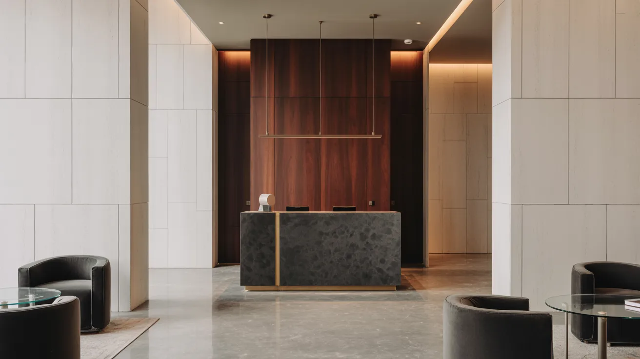 Create Contrast With the Front Desk