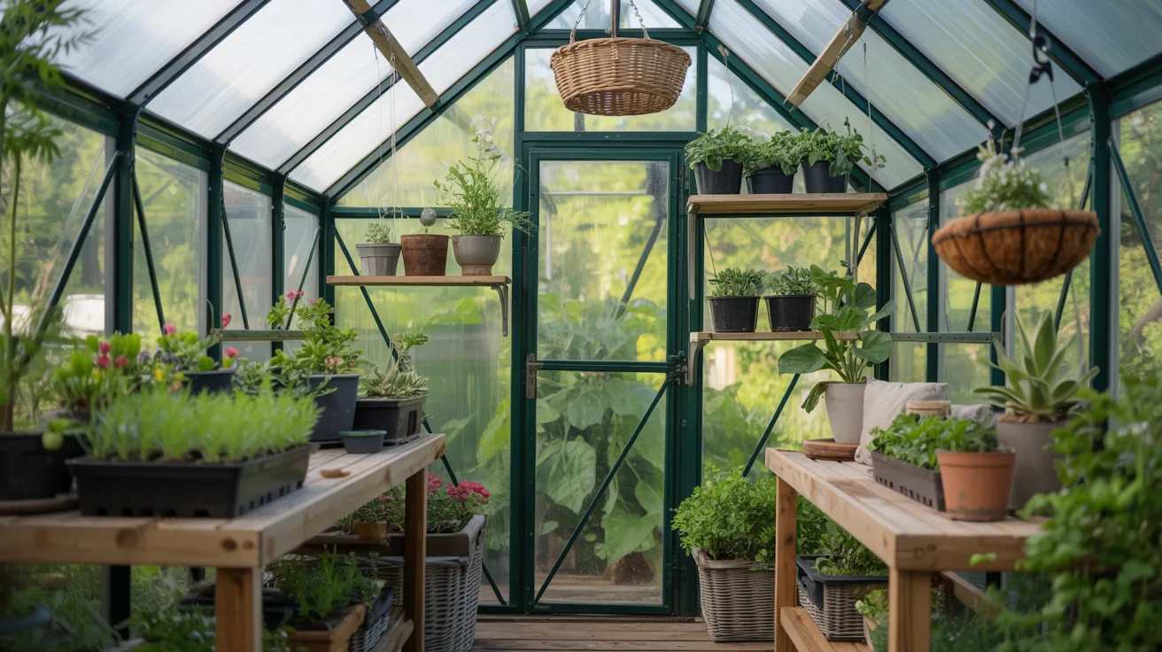 Small Greenhouse Interior