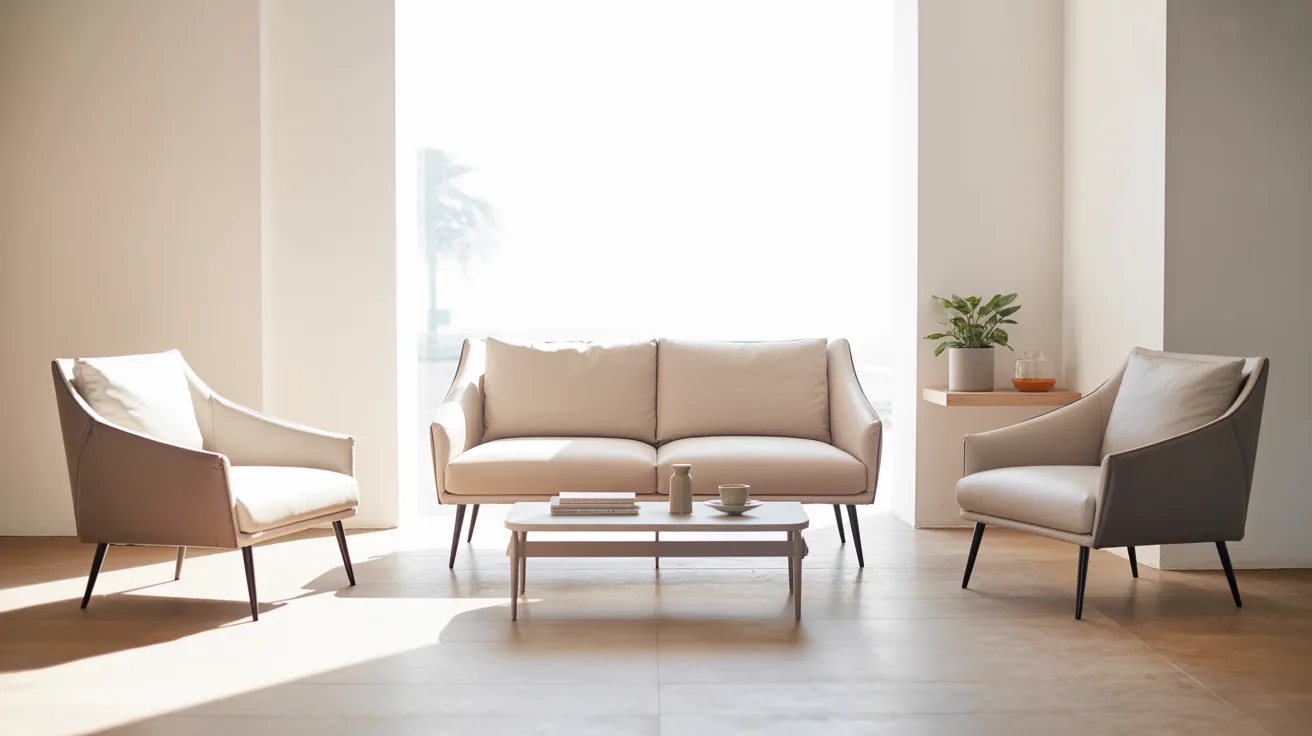 A cozy living room featuring two chairs and a coffee table, creating a welcoming seating area.
