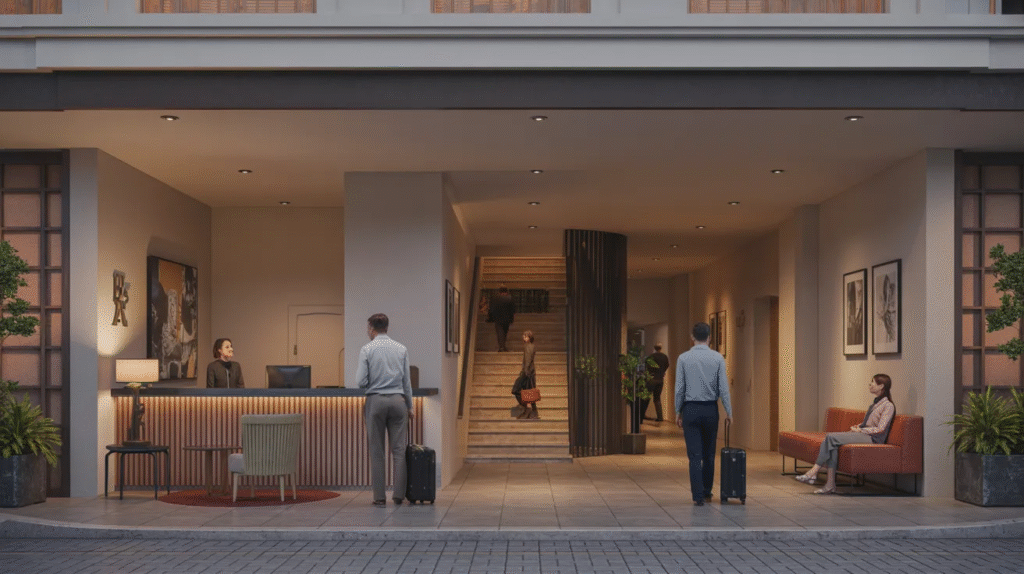 27 Small Hotel Lobby Design Ideas That Impress Guests - House Structures