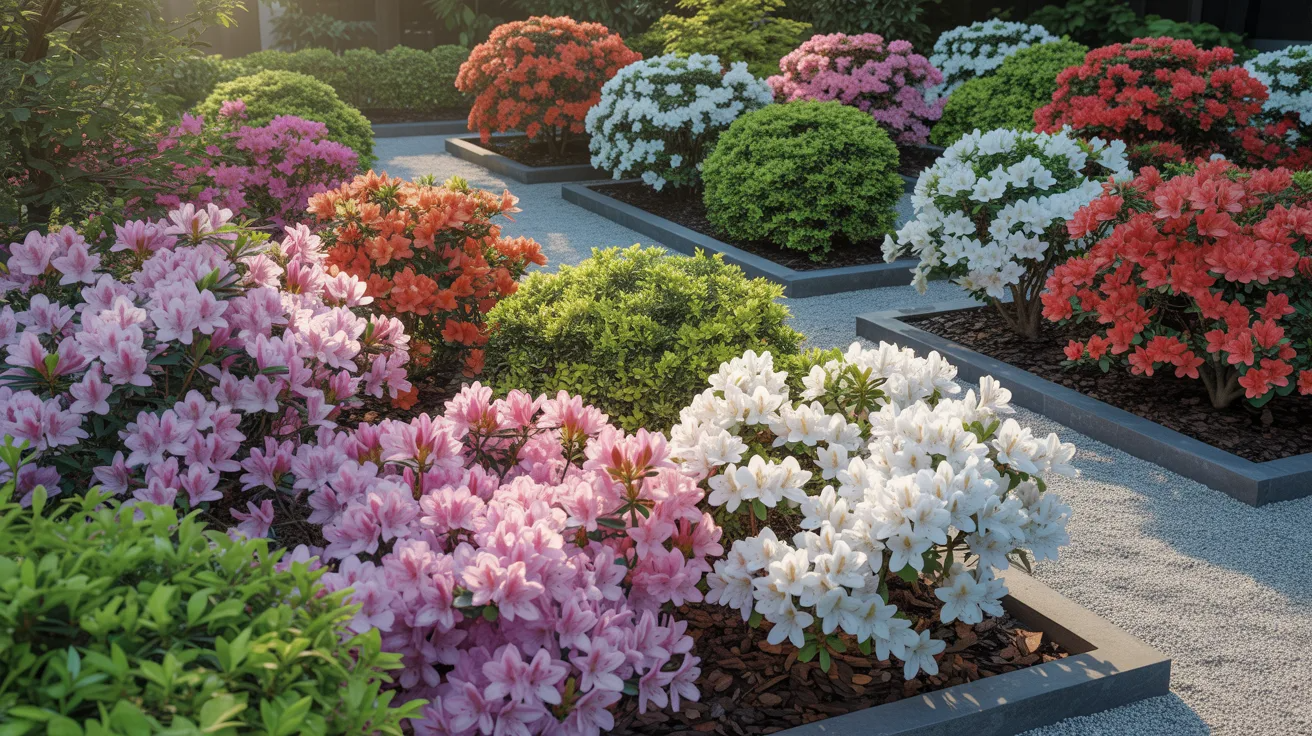 A vibrant garden filled with a variety of colorful flowers in full bloom, showcasing diverse shapes and sizes.