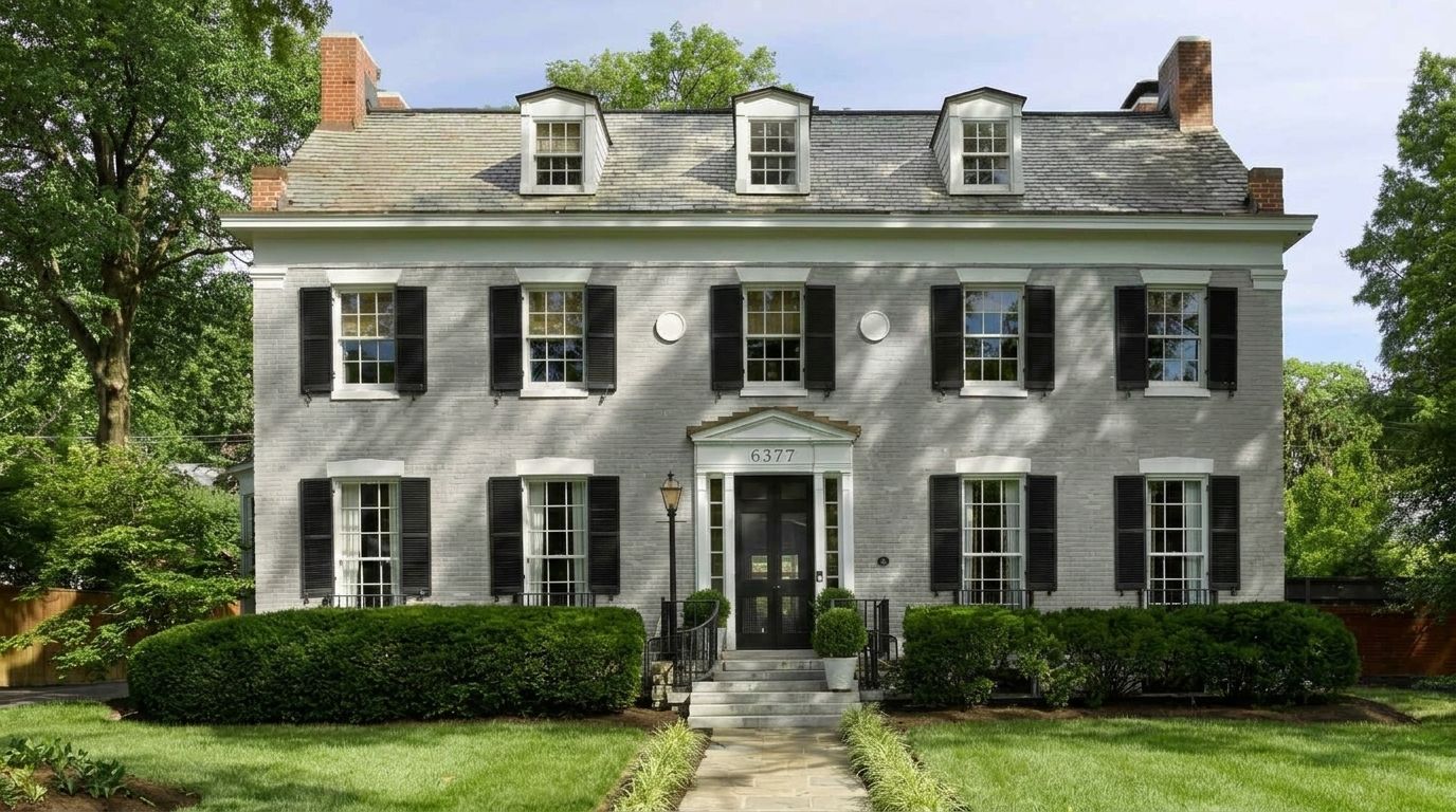 image showing a Garrison style house.