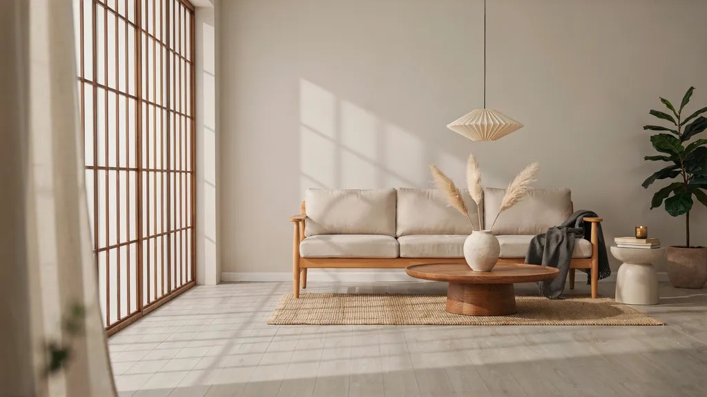 Japandi home interior combining Japanese simplicity with Scandinavian warmth.