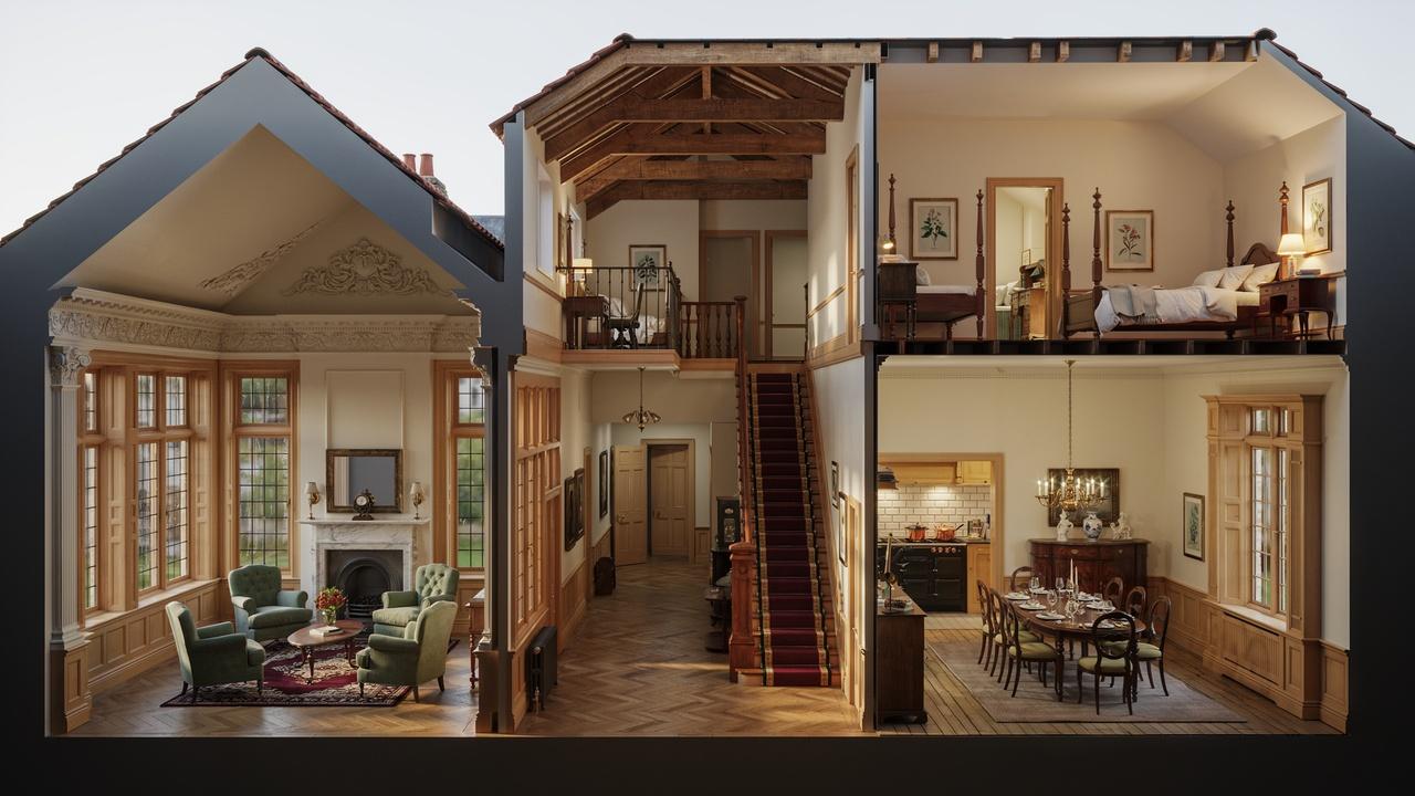 Typical floor plan layout of an Edwardian style house.